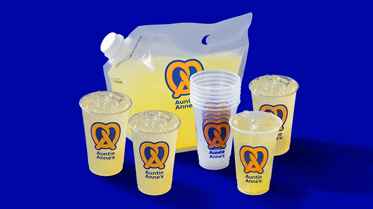 Auntie Anne’s Menu With Prices, Calories, and Best Items 2026 49 Gallon Drinks